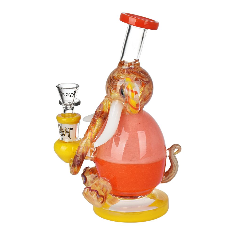 Lookah Glass Elephant Water Pipe - 8"