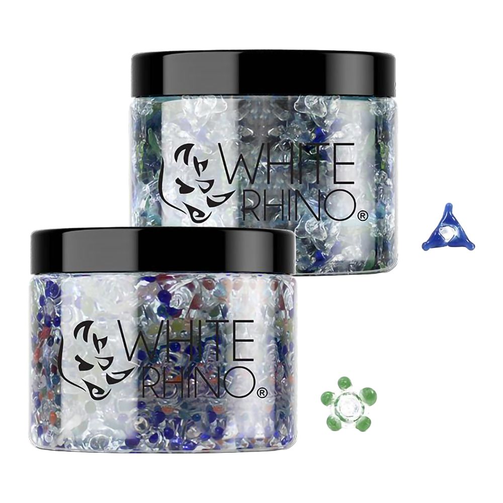 White Rhino Glass Screen | Assorted Colors | 400ct Jar