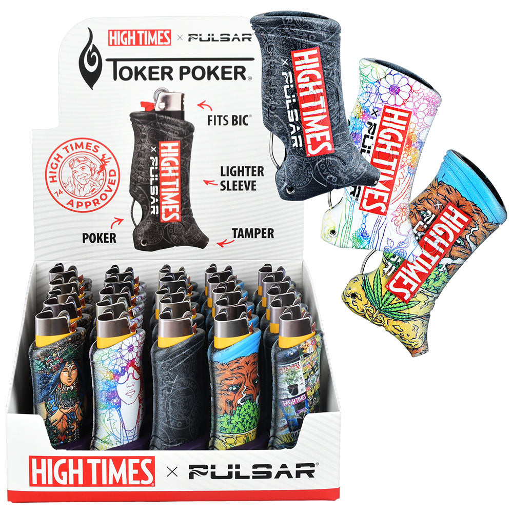 High Times x Pulsar Toker Poker Lighter Sleeve - Bic / 25pcs