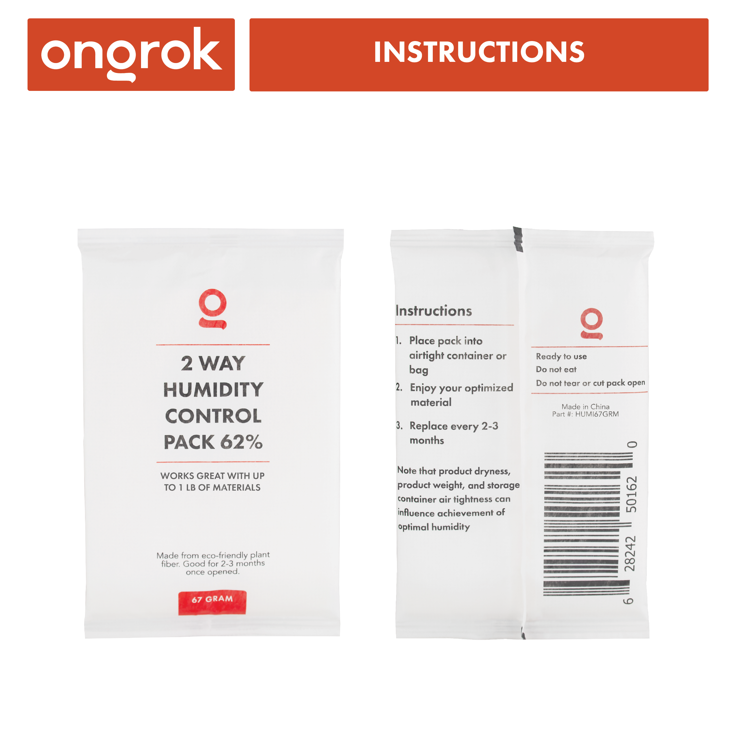Ongrok 67 Gram Humidity Pack