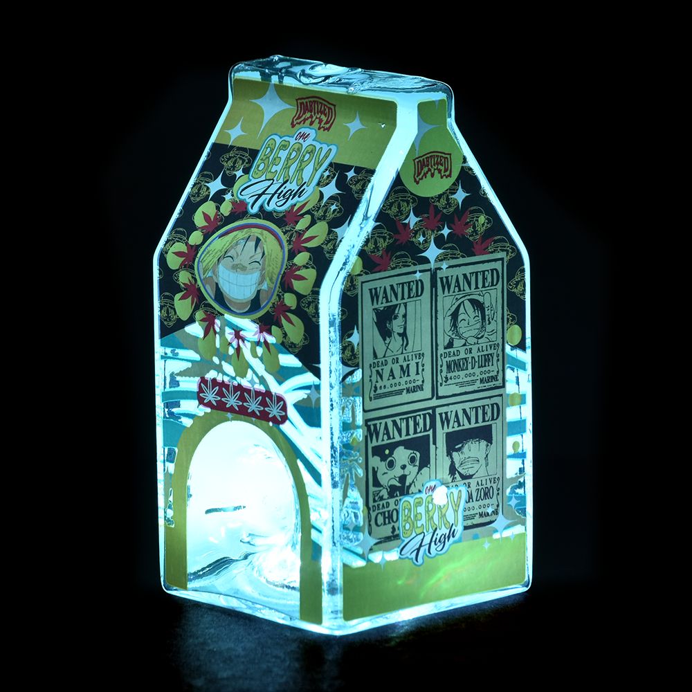 Dabtized Juice Carton LED Glass Hand Pipe - 3.75"