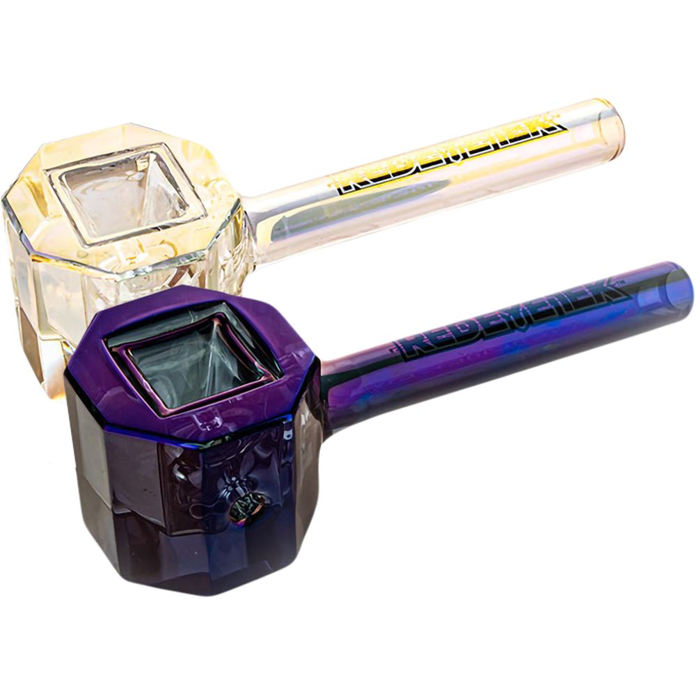 Red Eye Tek Terminator Finish Infinity Bowl Octagon Glass Hand Pipe | 4.5"