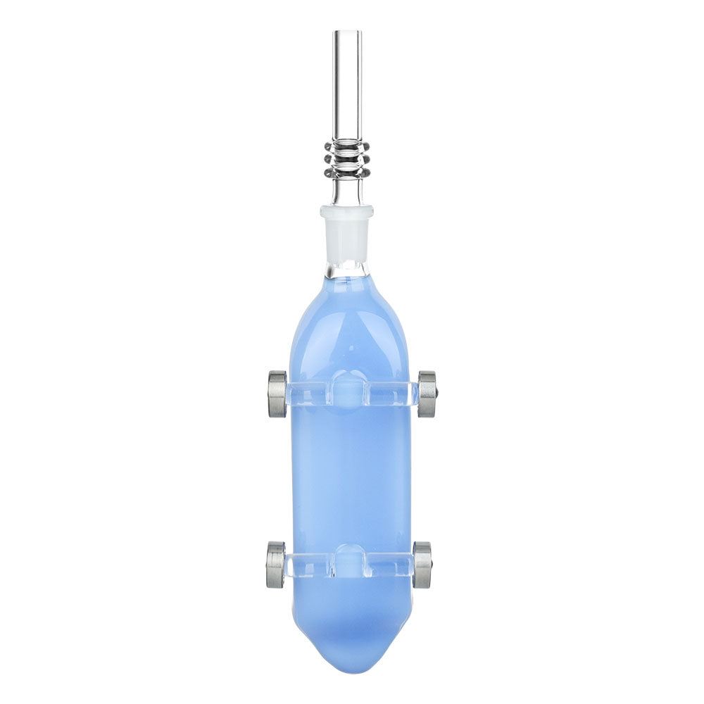 Pulsar Rolling Skateboard Dab Straw & Dish | Quartz Tip | 7.75"