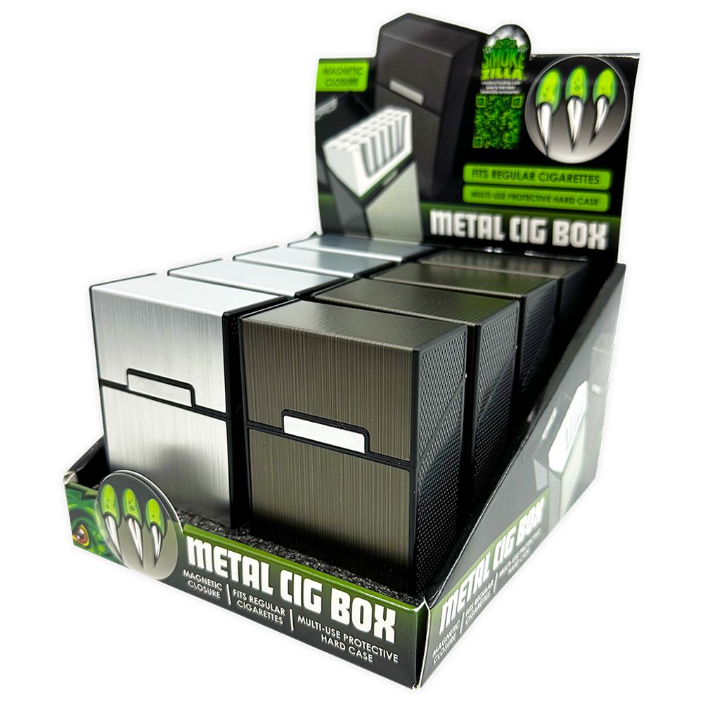 Smokezilla Metal Cig Box Multi-Use Hard Shell Case - 2.3" x 3.7" 8ct