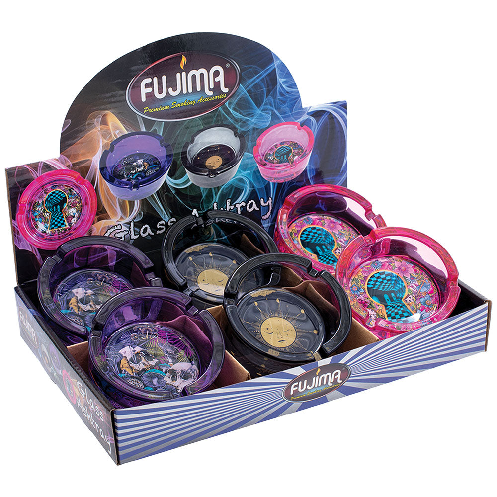 Fujima Psychic Depths Glass Ashtray - 3.5" / 6pcs