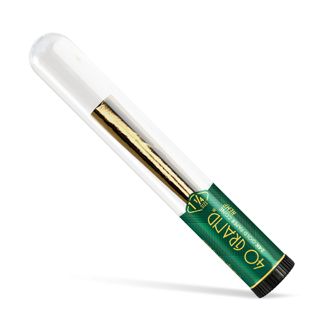 40 Grand 24 Karat Gold 1  1/4 Pre-Rolled Cone