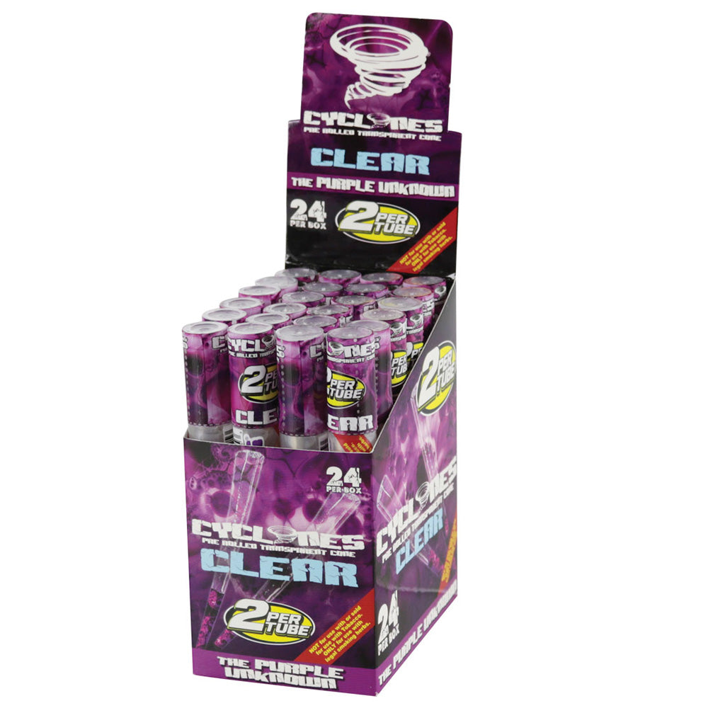 Cyclone Pre-Rolled Clear Cigar Tube 24pk