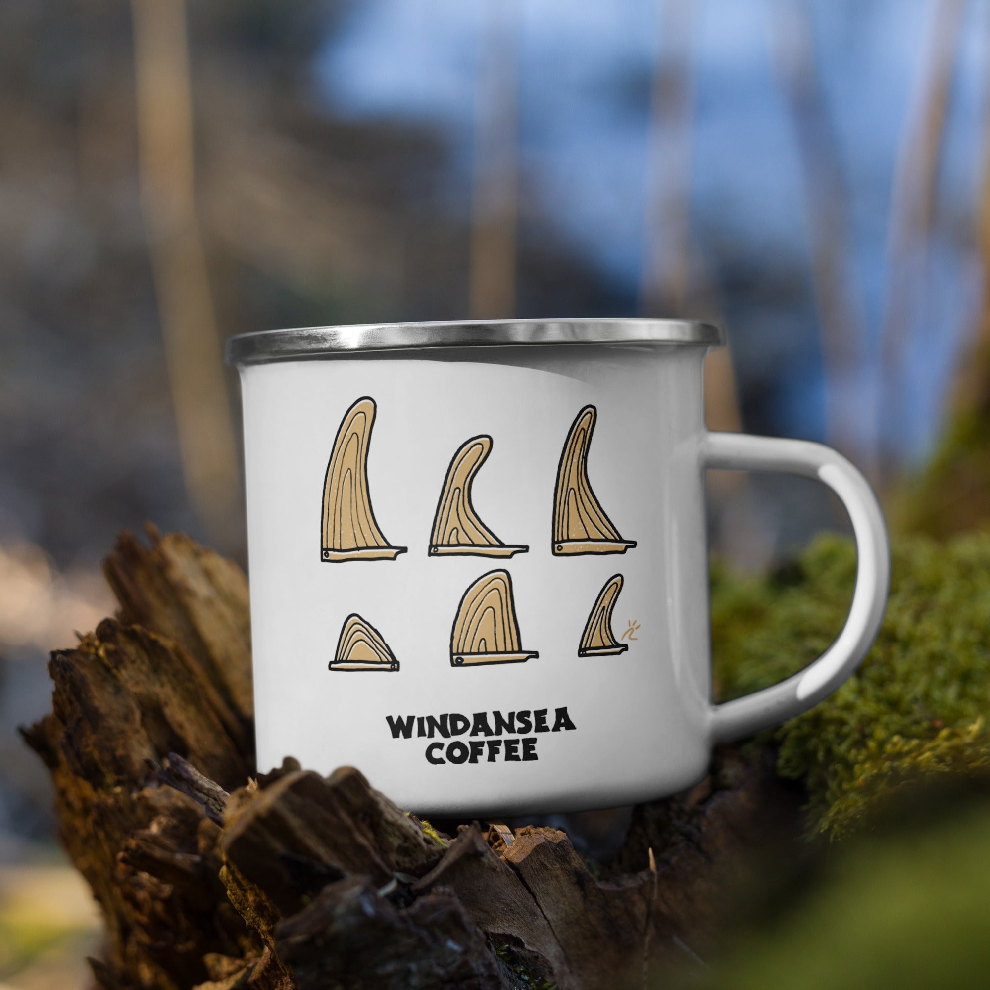 Fin Box Enamel Mug