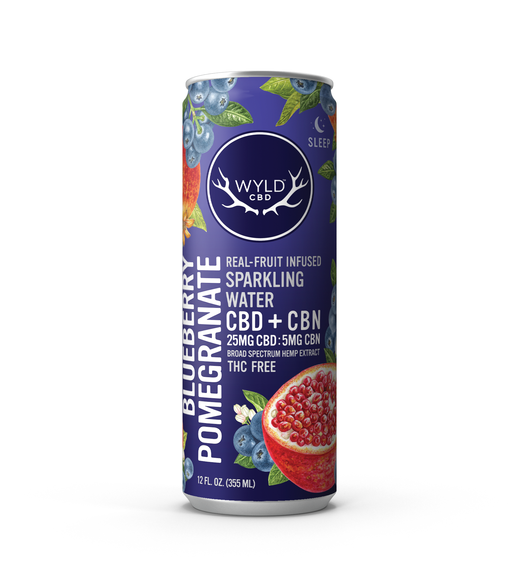 WYLD Real Fruit CBD Infused Sparkling Water 12oz (Multiple Flavors)