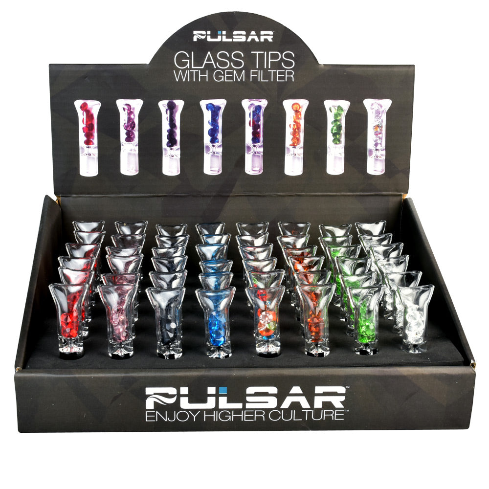 Pulsar Glass Tips w/ Glass Gem Filter - 2"/ 48pcs