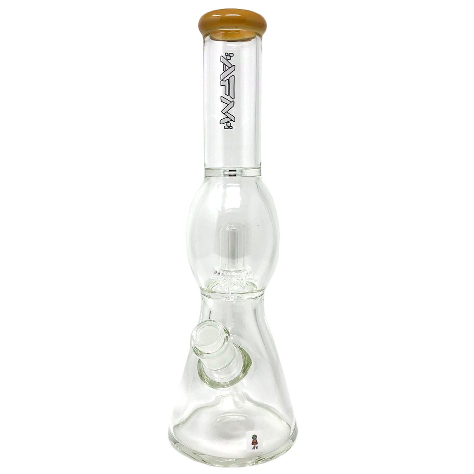 12" AFM Glass UFO Color Lip Glass Beaker Bong