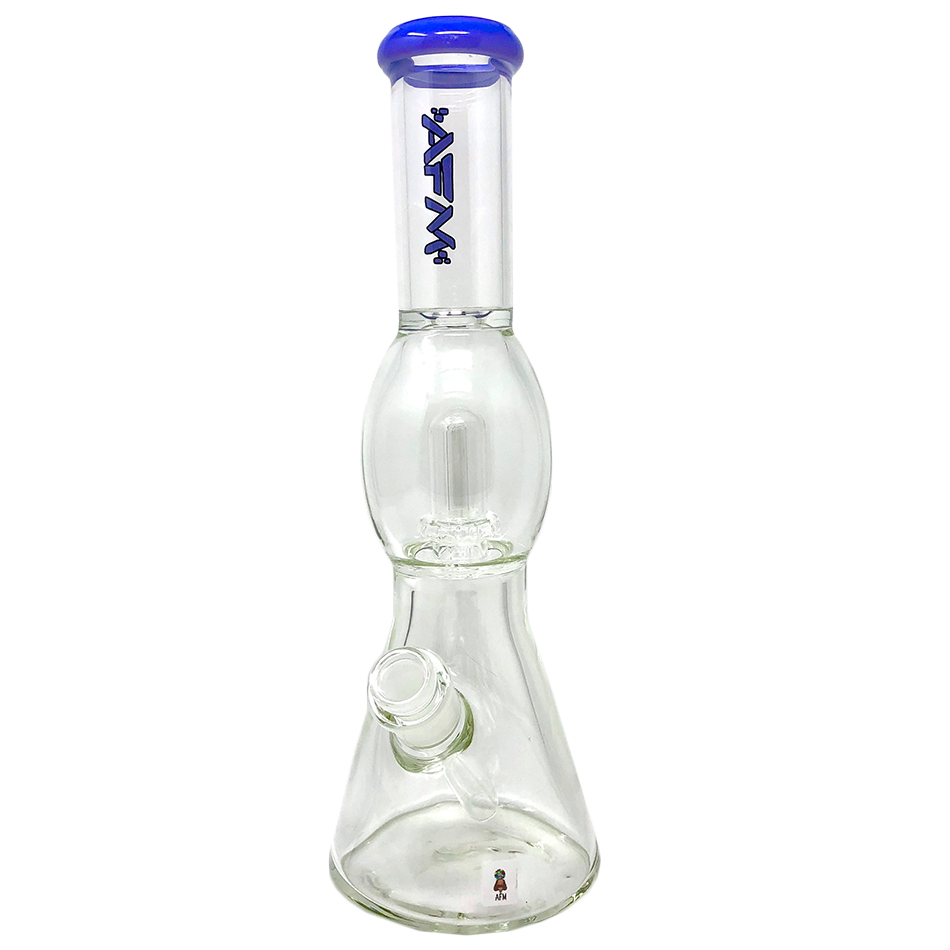 12" AFM Glass UFO Color Lip Glass Beaker Bong