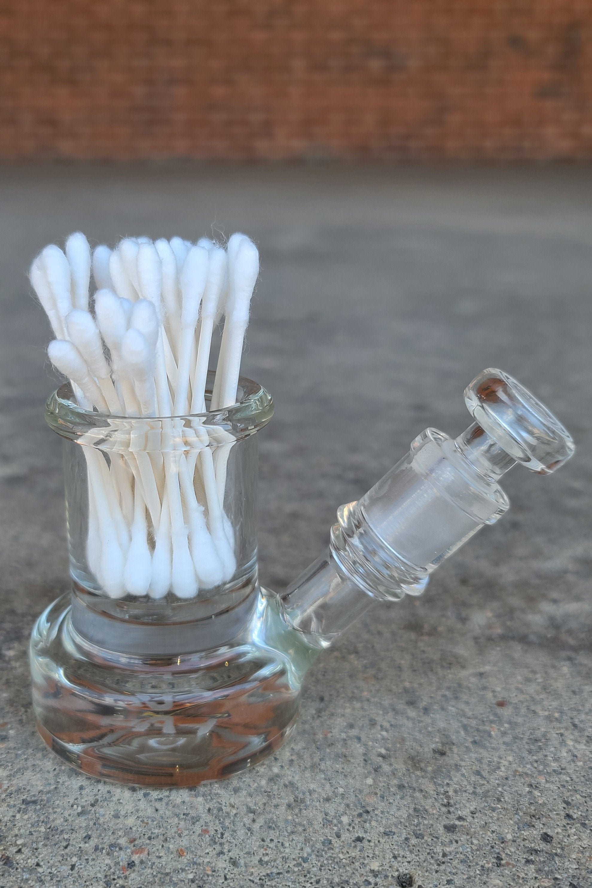 TAG - 3.5" Interior Can Q-Tip ISO Cleaning Jar w/ Large Alcohol Reservoir And Joint Plug 44x4MM