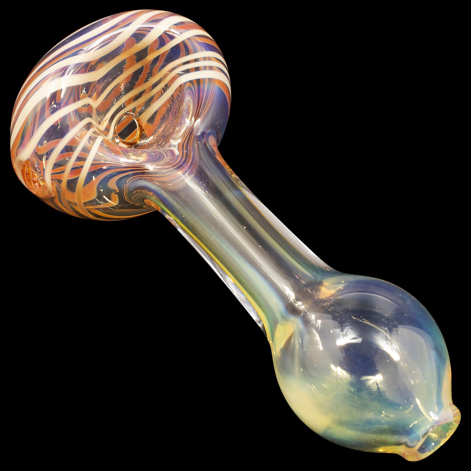 "Spiral-Head" Color Changing Glass Spoon Pipe