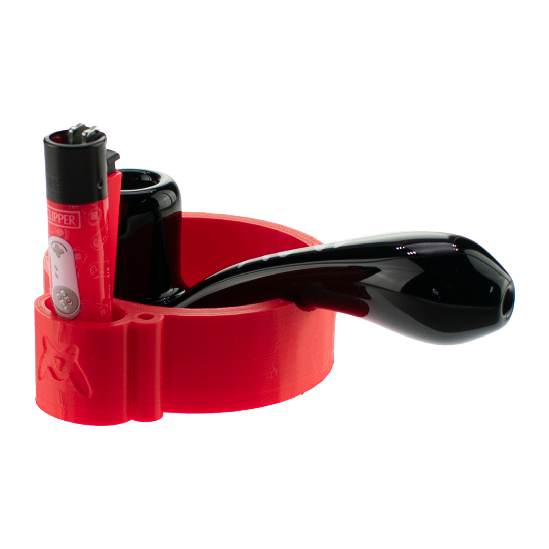 Sherlock pipe stand ash tray  + Clipper Lighter