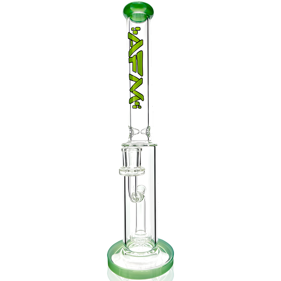 14" AFM Glass Snipe Shower-head Glass Straight Tube Bong