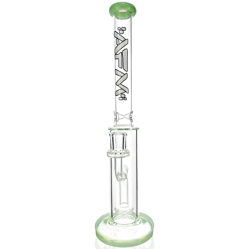 14" AFM Glass Snipe Shower-head Glass Straight Tube Bong