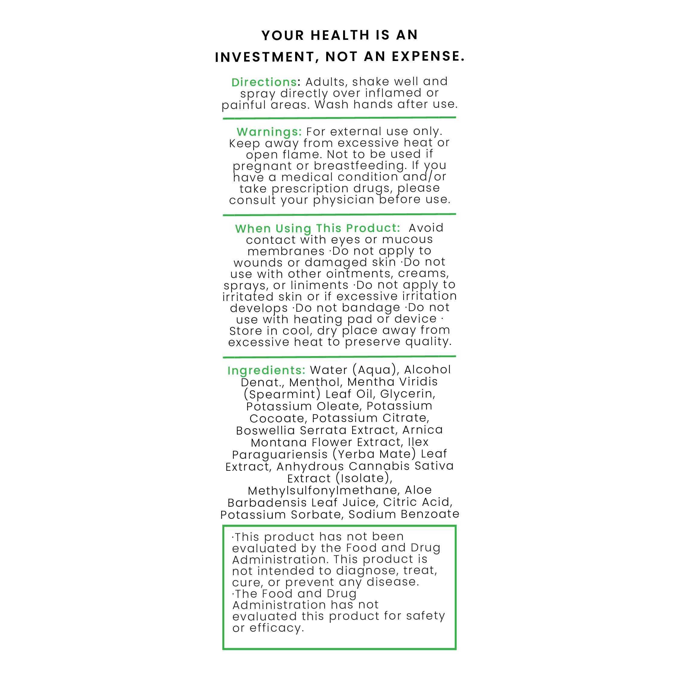 FlexCBD CBD Pain Relief Spray 2000 MG