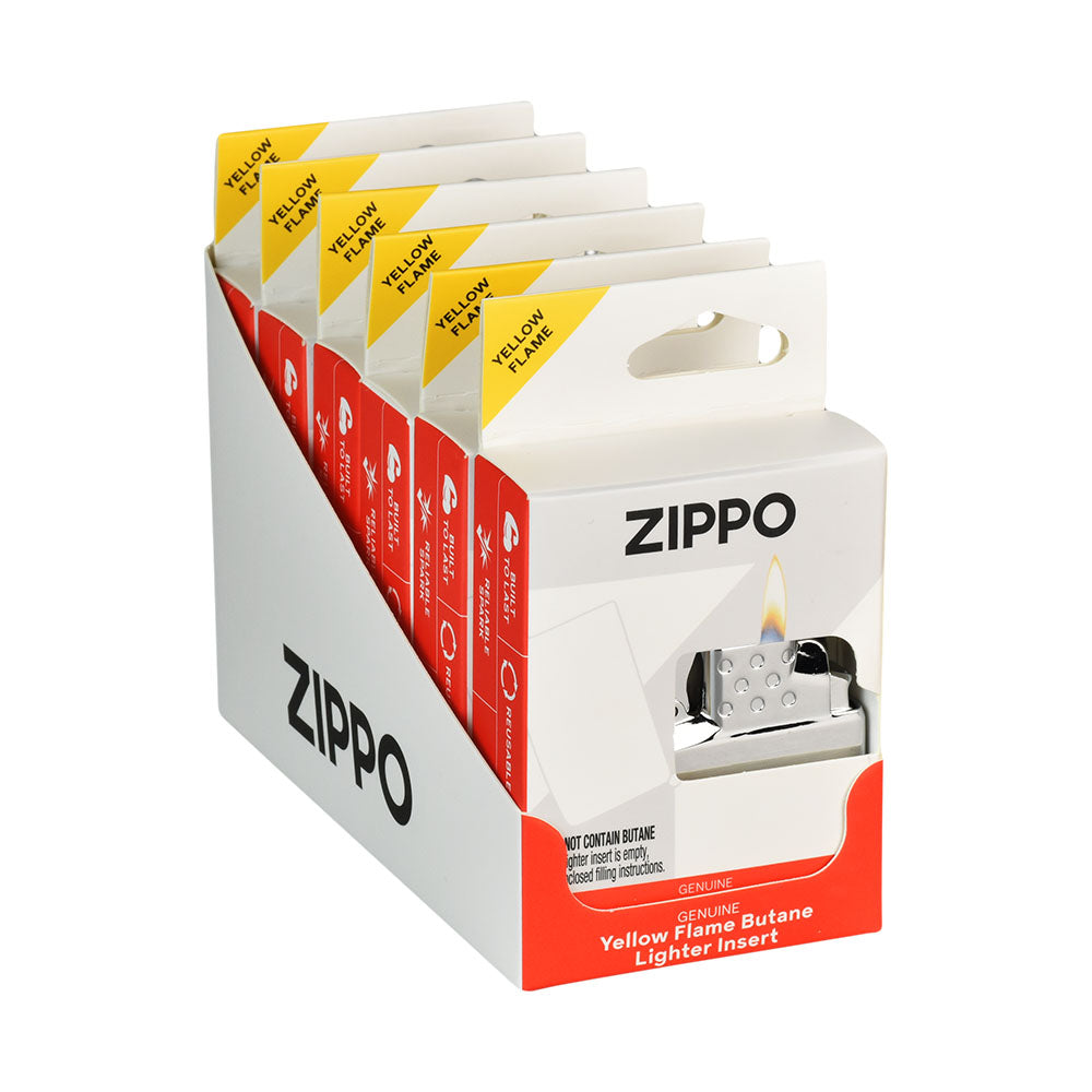 Zippo Yellow Flame Butane Lighter Insert 6pcs