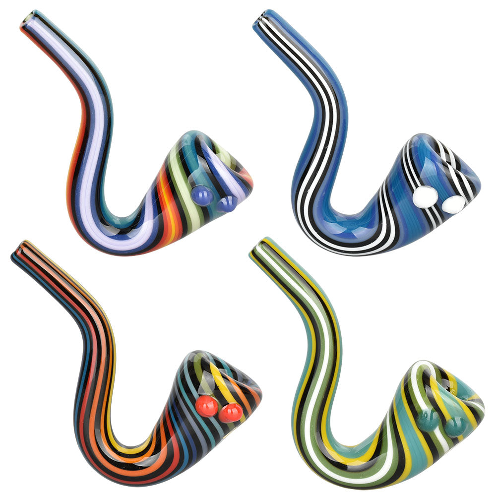 Pulsar Scrumptious Striped Sherlock Pipe - 4"/ 4pcs