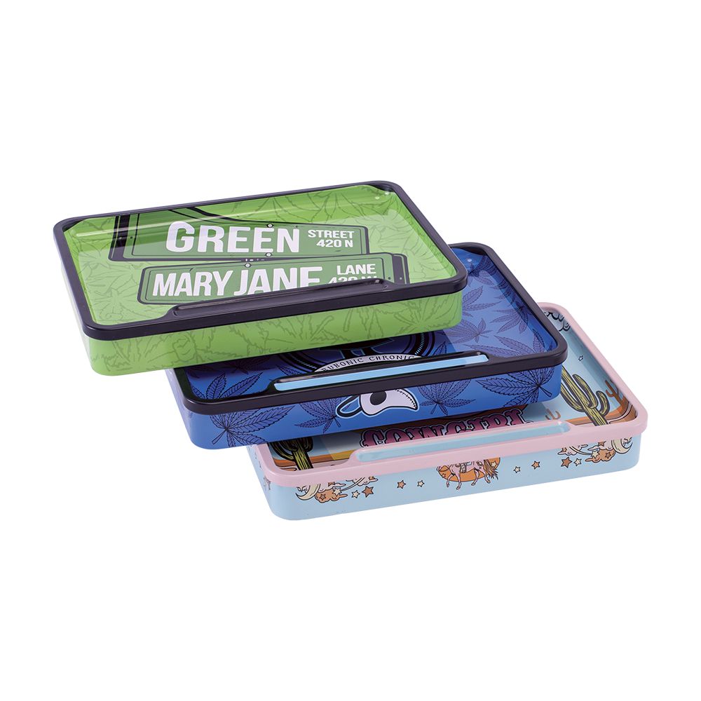 Fujima Rolling Tray Stash Box - Assortment / 8"x5.75" 6ct