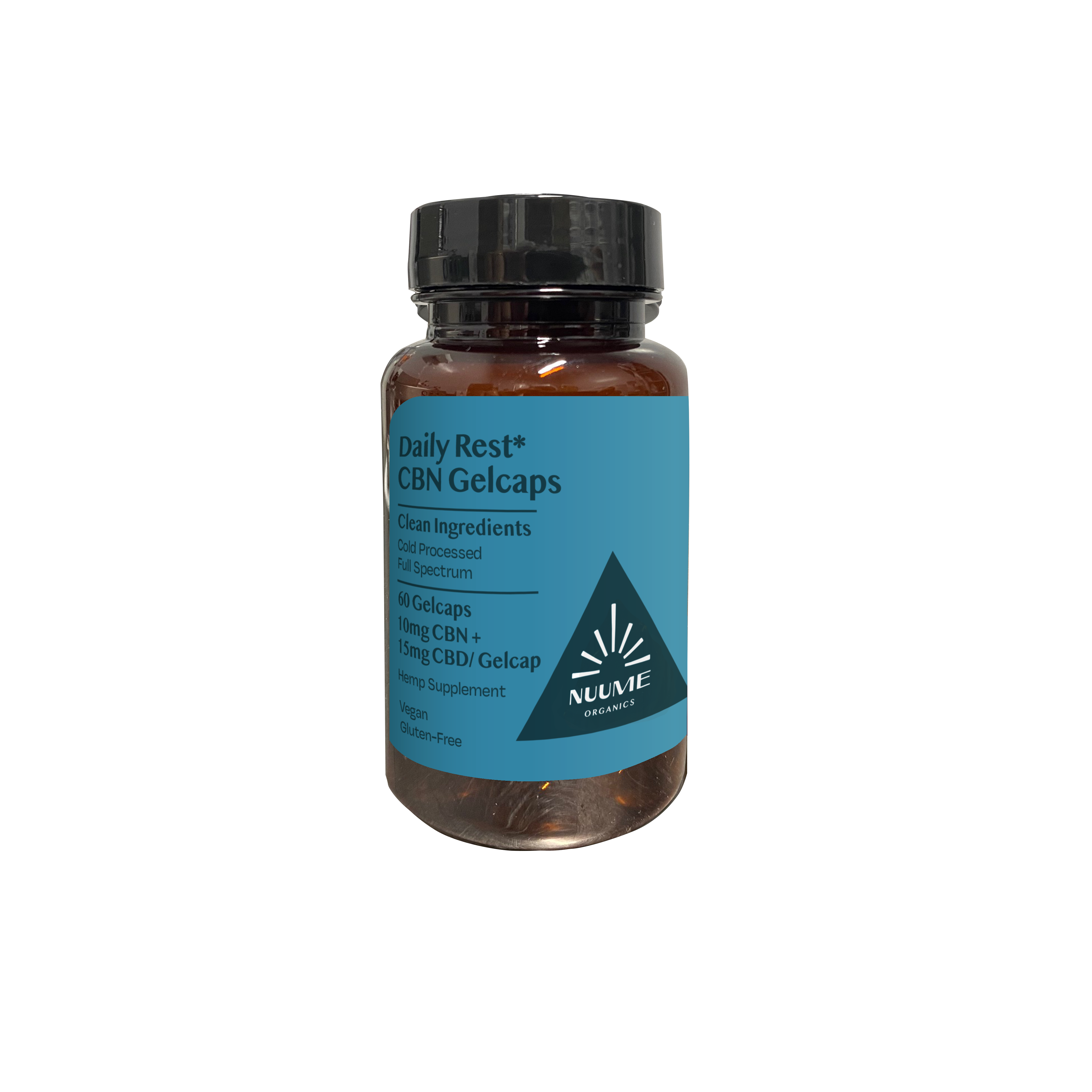 CBN+CBD Daily Rest* Gelcaps - 60ct bottle 10mg+15mg (1500mg/bottle)