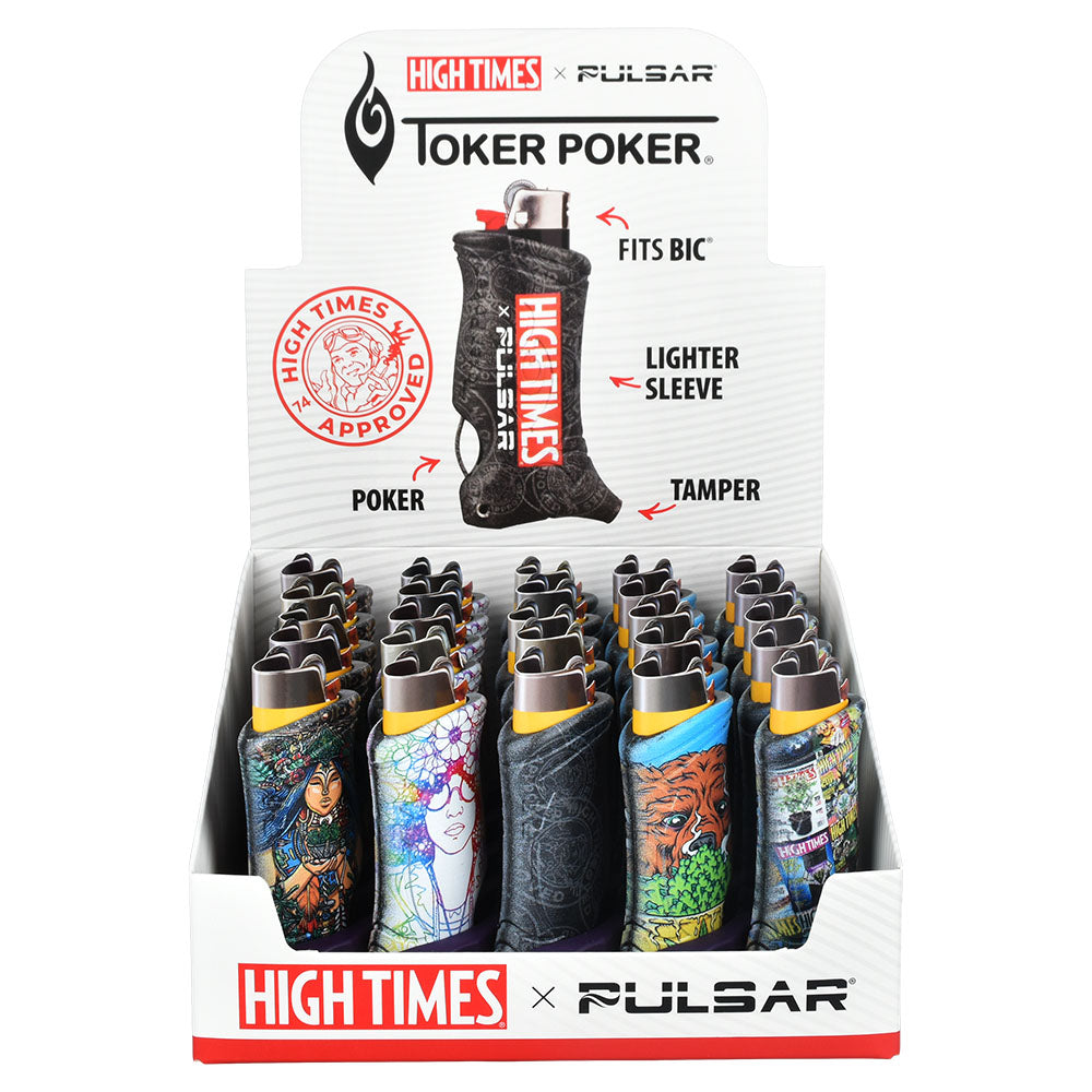 High Times x Pulsar Toker Poker Lighter Sleeve - Bic / 25pcs