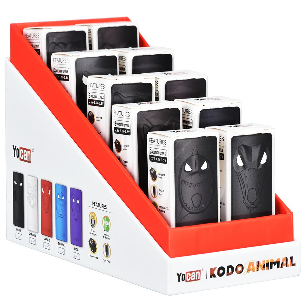 Yocan Kodo Variable Voltage 510 Cart Vape Battery |  900mAh 10ct