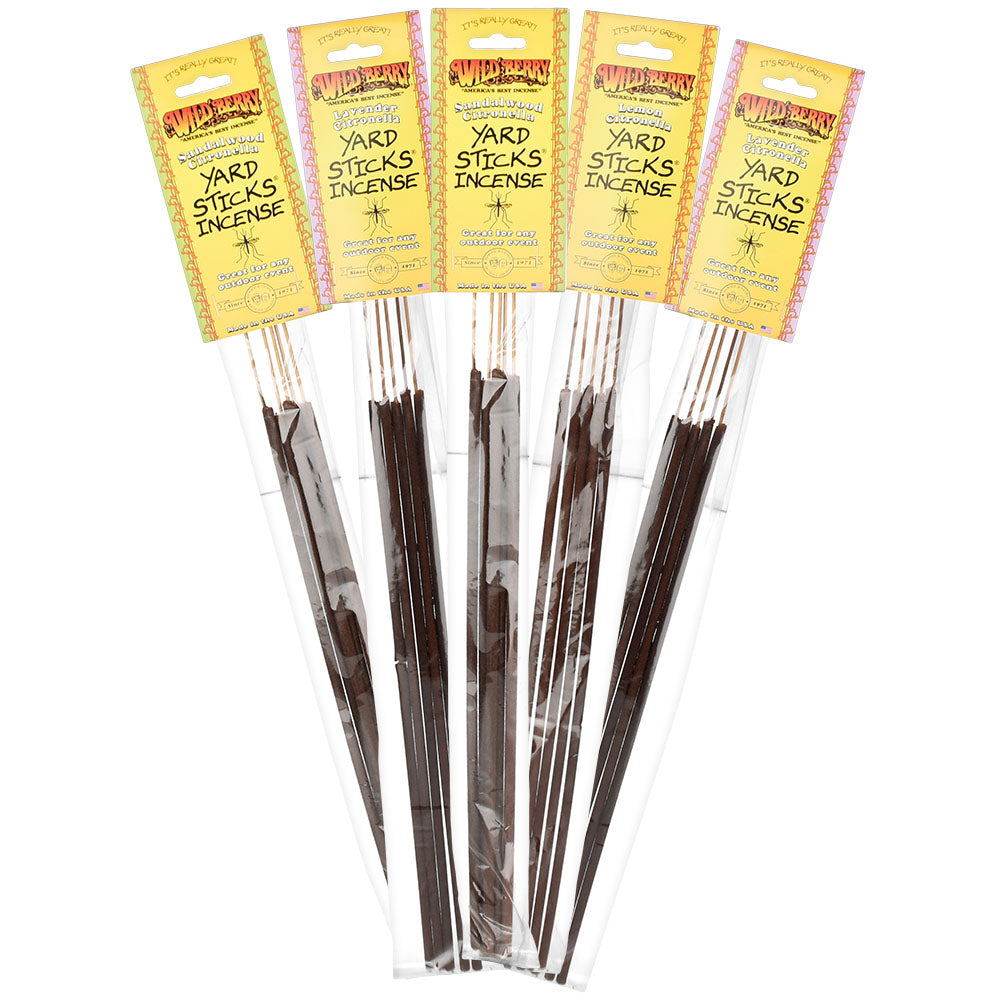 Wild Berry Citronella Yard Sticks - 19" - 5PK - 12PC