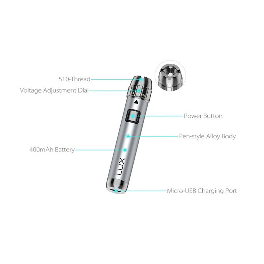 Yocan LUX 510 Battery | 400mAh | Assorted Colors | 20pc Display