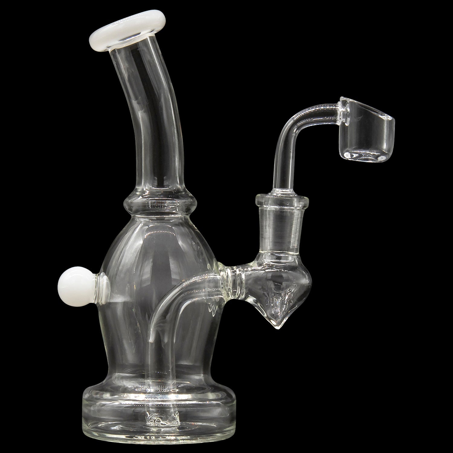 Glassic Curved Body Dab Rig with Colored Accents