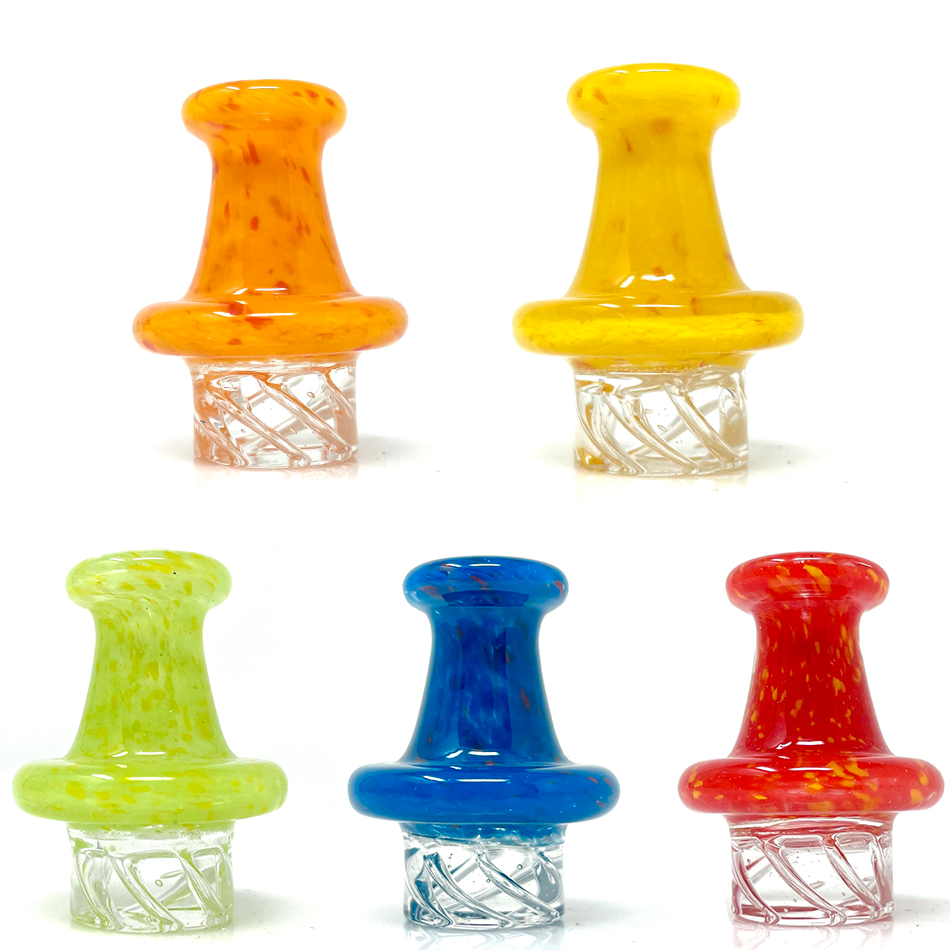 AFM Color Dot Turbo Glass Spinner Carb Cap + 2 Pearls