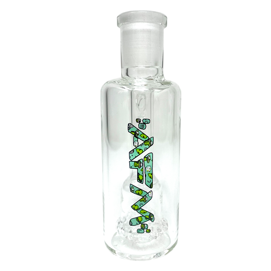 5" AFM Green Alien UFO Perc Glass Ash Catcher