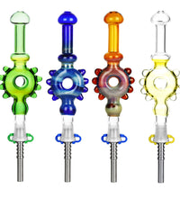 Studded Donut Dab Straw - 7.5" / Colors Vary