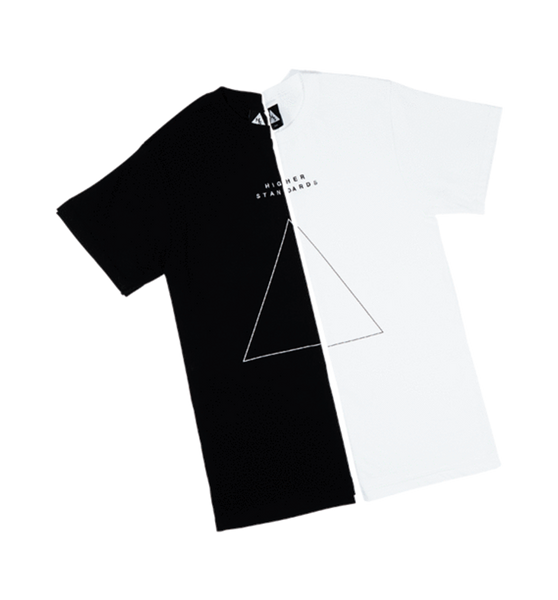 Higher Standards T-Shirt - Embroidered Triangle