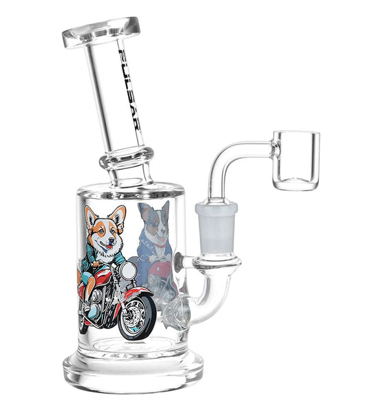 Pulsar Moto Corgi Glass Dab Rig - 6.75" / 14mm F