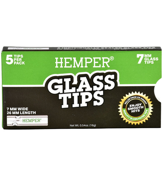 Hemper Glass Tips - 7mm / 5pk 10PC