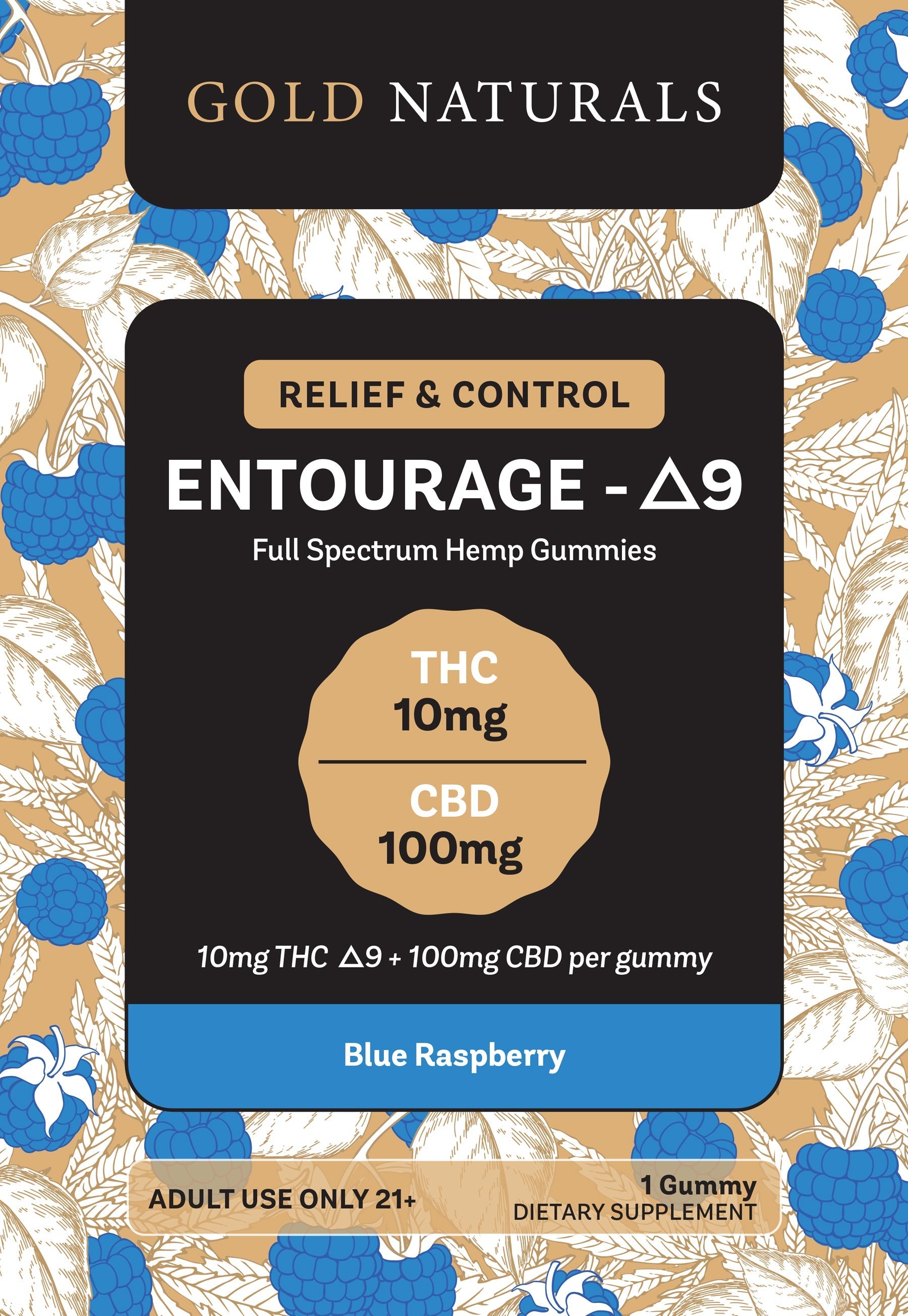 Gold Naturals Entourage Δ9 Gummy