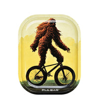 Pulsar Mini Metal Rolling Tray w/ Lid - Bigfoot Stole My Bike / 7"x5.5"