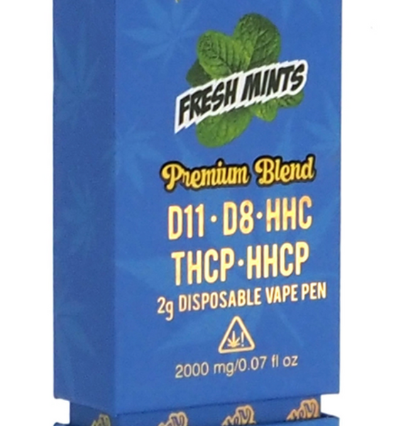 Butter OG Premium Blend D11, D8, HHC, THCP, HHCP 2g Disposable Vape - Fresh Mints (Sativa)