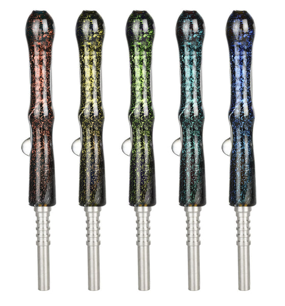 Pulsar Galaxy Glass Dab Straw - 6.5" / Colors Vary