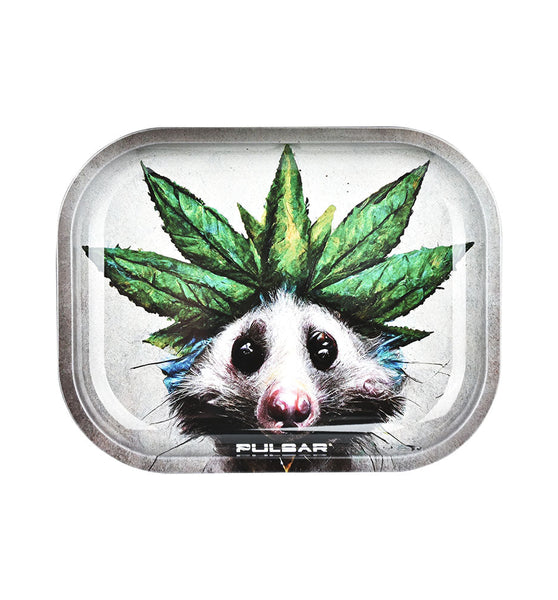 Pulsar Mini Metal Rolling Tray w/ Lid - Opotsum / 7"x5.5"