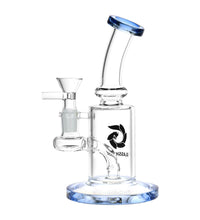 Glass House Bent Neck Glass Water Pipe - 6.75" / 14mm F / Colors Vary