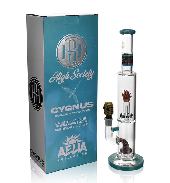 High Society | Cygnus Premium Wig Wag Waterpipe (Turquoise)