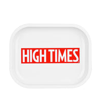 High Times x Pulsar Mini Metal Rolling Tray - White Logo / 7"x5.5"