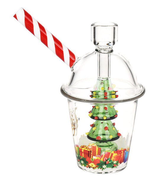 Pulsar Christmas Tree Glass Bubbler Pipe - 6"