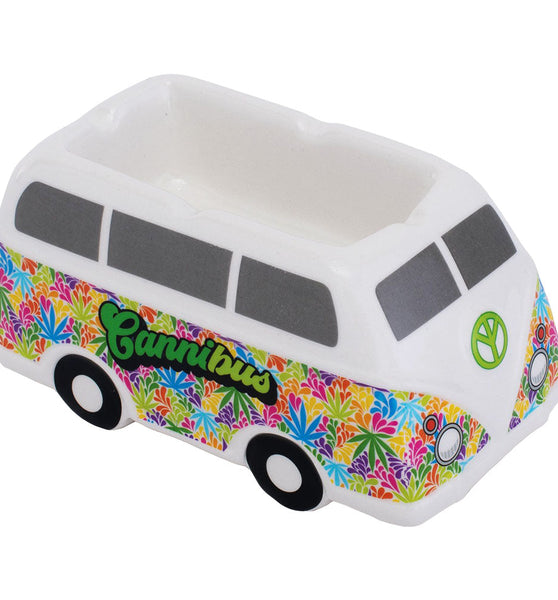 Fujima Hippie Bus Ceramic Ashtray - 5.5"x3"