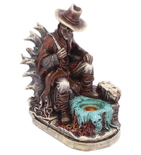 Fujima Skeleton Cowboy Polyresin Incense or Tealight Holder - 8.25"