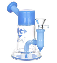 Diamond Glass Diamond Stem Mini Water Pipe - 5.25" / 14mm F