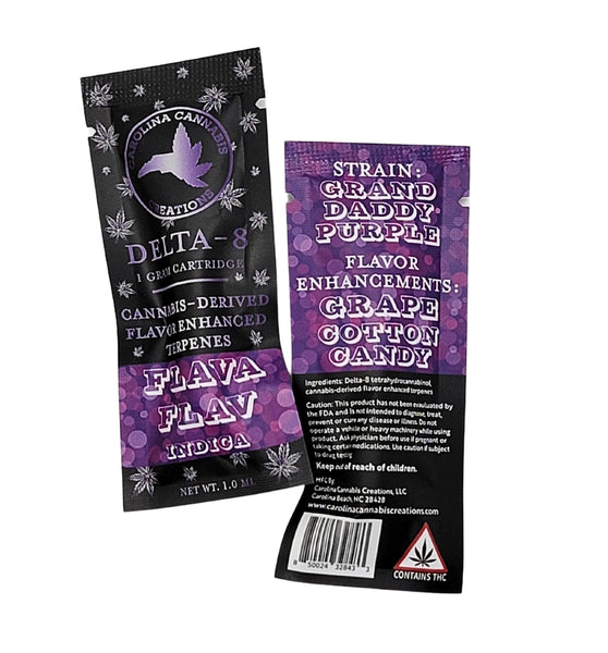 Delta 8 Cartridge 1 g - Flava Flav (Indica) | Carolina Cannabis Creations